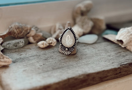 Moonstone Fantasy Ring; Size 10